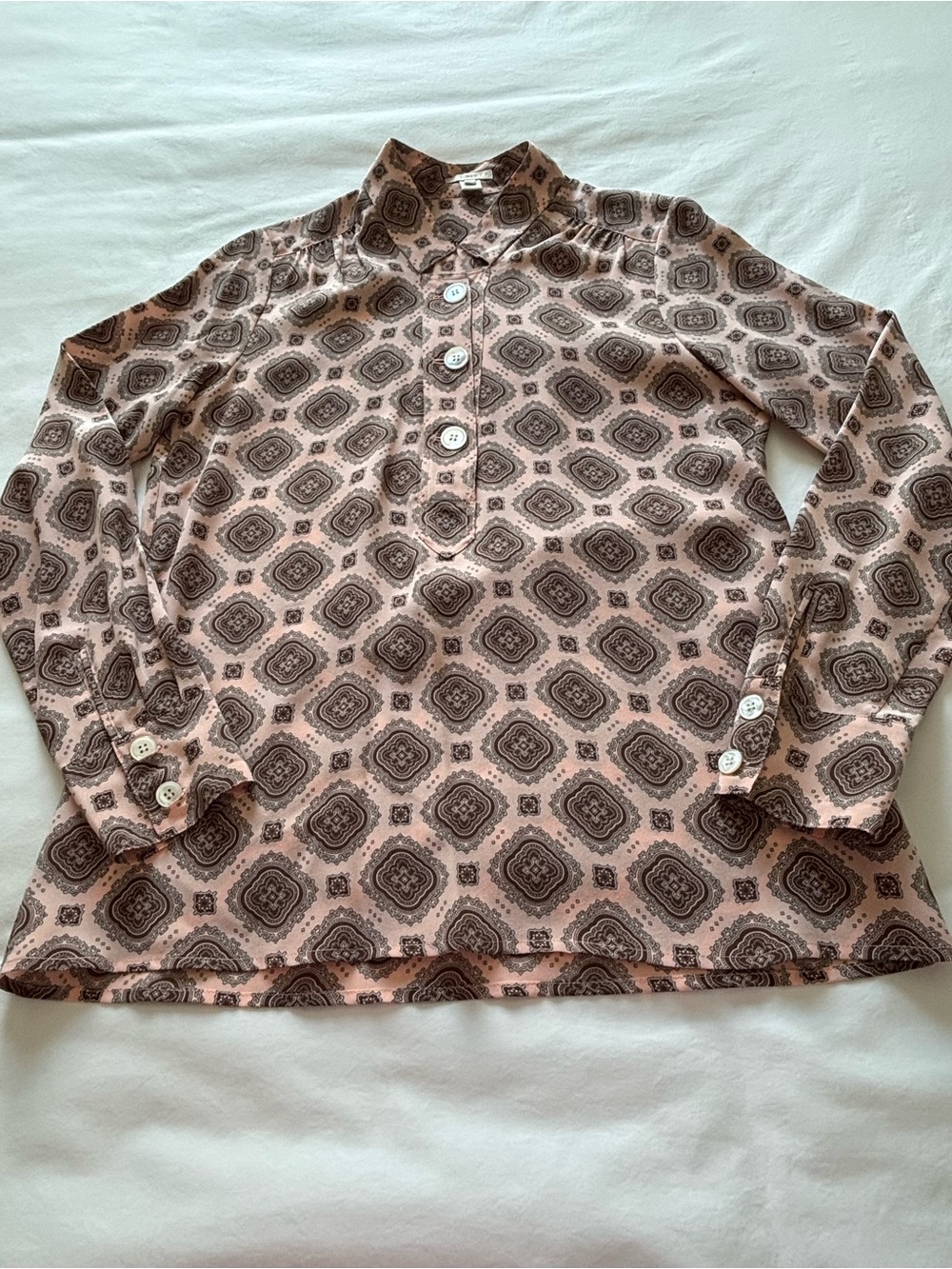 NWOT! RARE! J.Crew Silk Blouse in Medallion Print